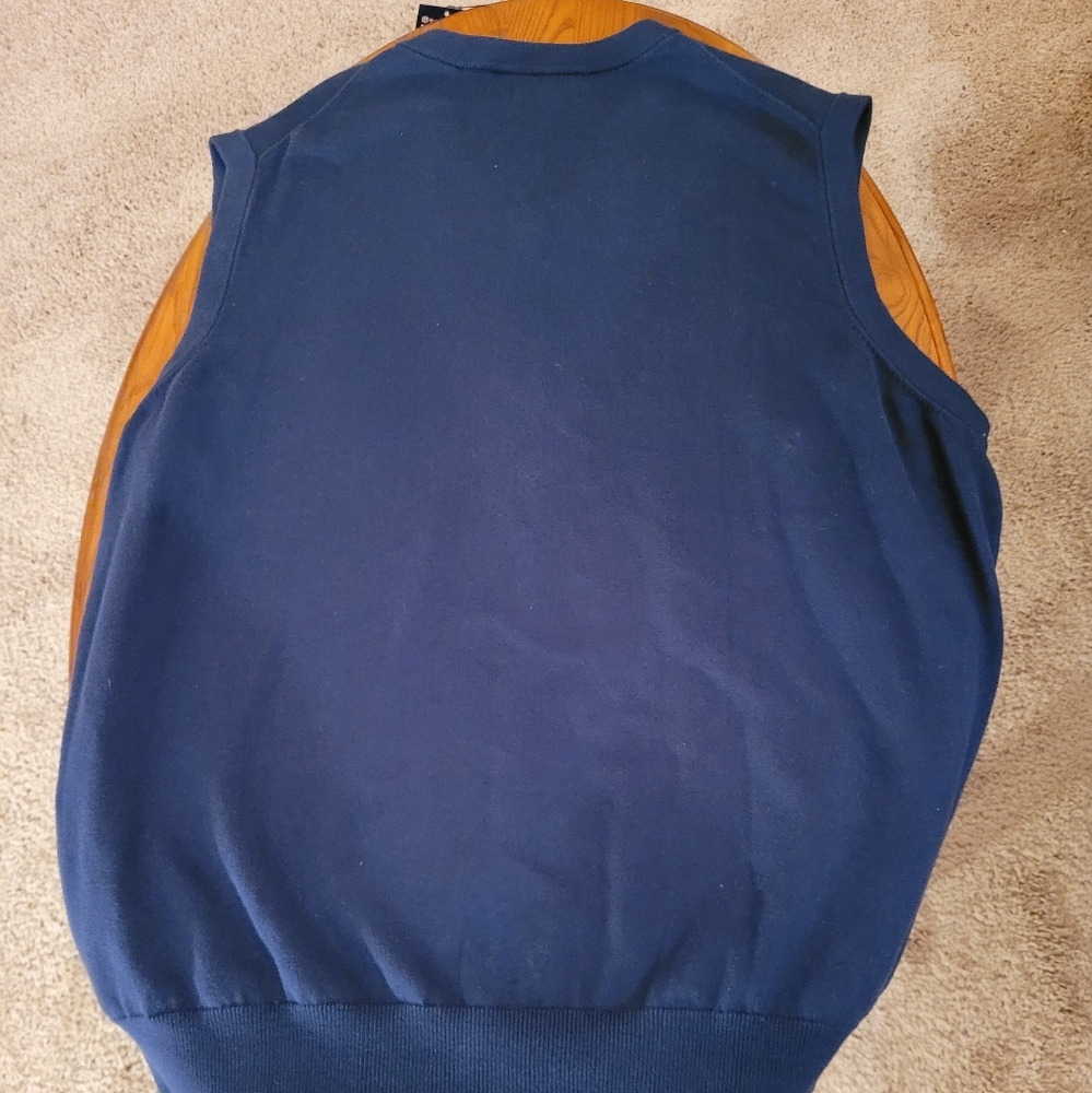 Chaps Men's navy 100% cotton vest, size XXL - NEW - Picture 4 of 6